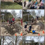 Collage: verschiedene Motive zur Erneuerung von Sand bei der freiwilligen Aktion